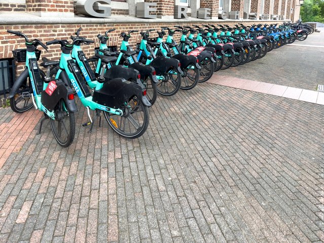 Parkeerplaats voor deelfietsen door Robert Coolen (bron: Shutterstock)