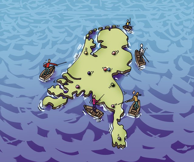 Biljarten op Zee (Bron illustratie: Rémon Mulder)