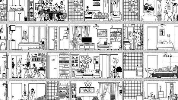 Section habitat door STAR strategies + architecture (project: START-Ivry) (bron: STAR strategies + architecture (project: START-Ivry))