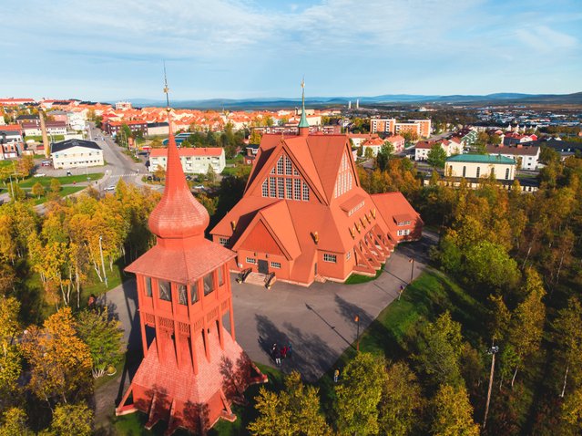 Kerk van Kiruna, Zweden door Tsuguliev (bron: Shutterstock)