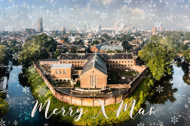 Wolvenplein Utrecht - kerstbewerking door Diego Rosero (bewerking door Ineke Lammers) (bron: Diego Rosero)