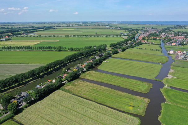 Polderlandschap in vogelvlucht door Mauvries (bron: Shutterstock)
