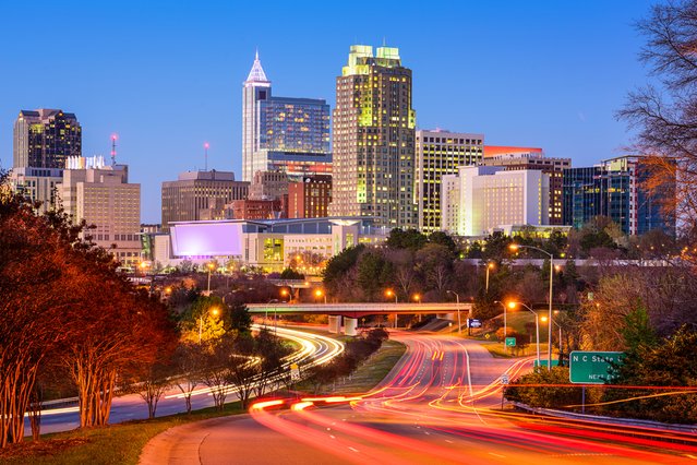 Skyline van Raleigh in North Carolina door ESB Professional (bron: Shutterstock)