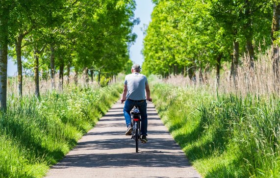 Fietsen in de Tiengemeten Hoeksche Waard door INTREEGUE Photography (bron: Shutterstock)