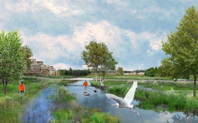Artist impression ZuiderC door ZUS Architects (bron: Gemeente Lelystad)