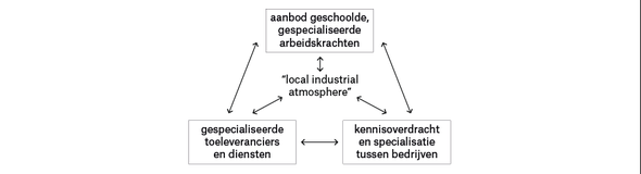 De agglomeratievoordelen van Marshalls 'industrial districts'. -> Bewerking vereniging Deltametropool