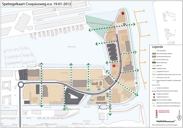 De spelregelkaart van het Cruquiusgebied in de gemeente Amsterdam(Stedelijke Transformatie)
