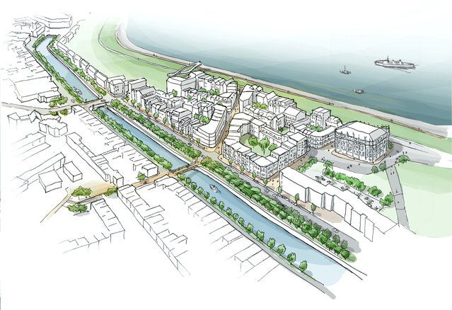 Den Helder Dijkzone studie door West 8 (bron: West 8)