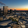 Luchtfoto Overhoeks avond