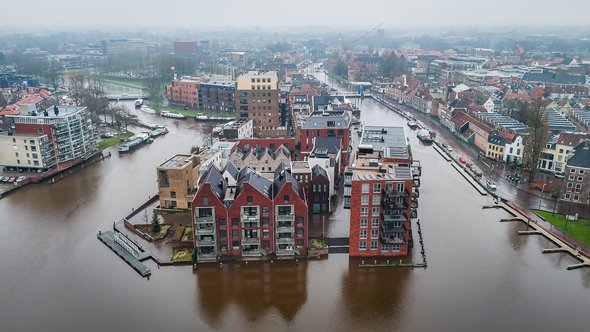 Hoogwater Zwolle door Gemeente Zwolle (bron: Gemeente Zwolle)