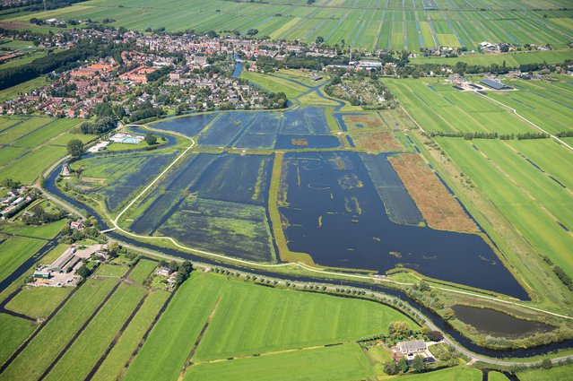 Waterberging in polder De Hooge Boezem (Haastrecht) gaat samen met natuurontwikkeling en recreatie door HDSR (bron: HDSR)