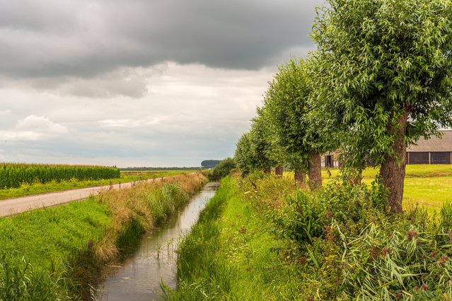 Landweg met greppel door Ruud Morijn Photographer (bron: Shutterstock)
