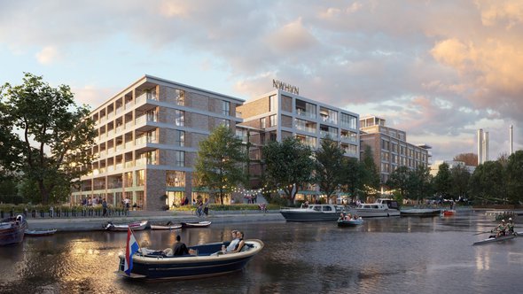 Artist impression Schieoevers Delft door AM (bron: AM)