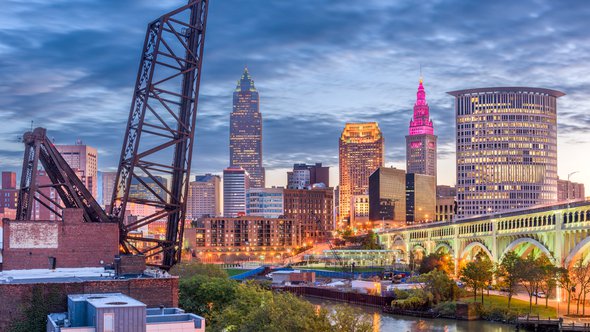 De skyline van Cleveland, Ohio, de V.S. door Sean Pavone (bron: Shutterstock)