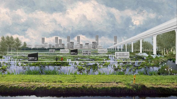 Midden-Delfland als Nationaal Productief National Park. Ontwerp Zus, Flux en Sweco door Zus, Flux en Sweco (bron: TU Delft)