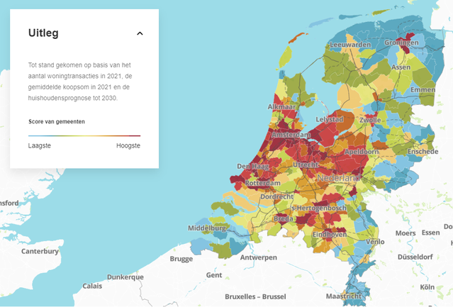 BPD Hittekaart 2022 door BPD (bron: bpd.nl)