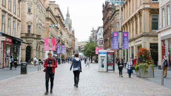 Ruimte voor de wandelaar in de stad - Glasgow door Moomusician (bron: Shutterstock)