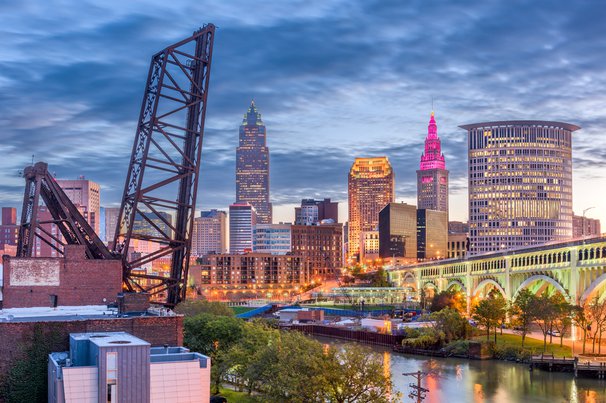 De skyline van Cleveland, Ohio, de V.S. door Sean Pavone (bron: Shutterstock)