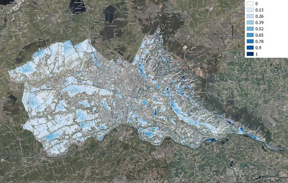 Maximale waterdiepte Limburg bui 175 mm door Hoogheemraadschap De Stichtse Rijnlanden (bron: Hydrologic i.s.m. Joost Heijkers (HDSR))