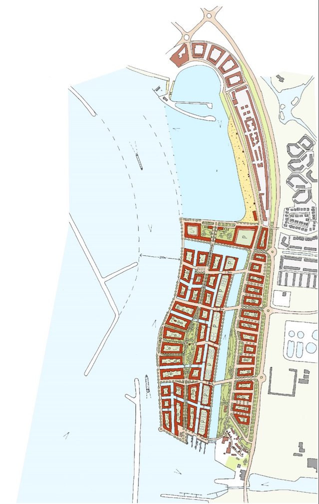 Plattegrond tekening Waterstad door Sjoerd Soeters (bron: Sjoerd Soeters)